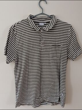 Onia - Men's Striped Polo Shirt - Green & White